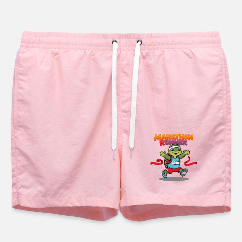 Turtle Marathon Runner - Swim Trunks - pink