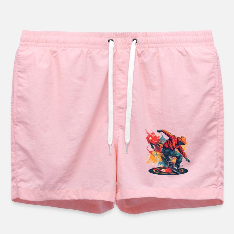 Breakdancer Graffiti - Short de bain - rose