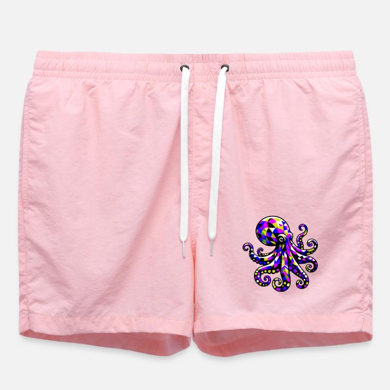 Octopus - Swim Trunks - pink