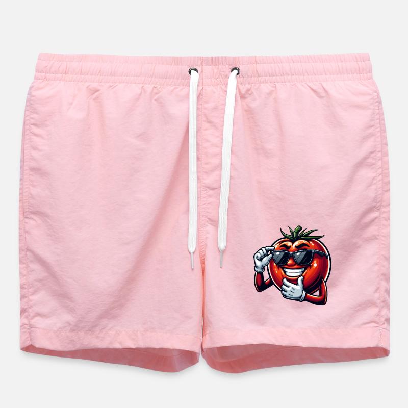 Coole Tomate mit Sonnenbrille Sommer Eitelkeit - Badeshorts - Pink