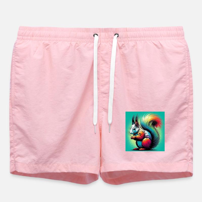 squirrel - Swim Trunks - pink