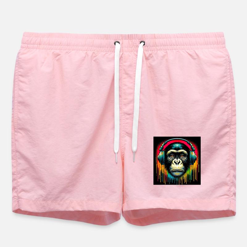 Singe chimpanzé - Short de bain - rose