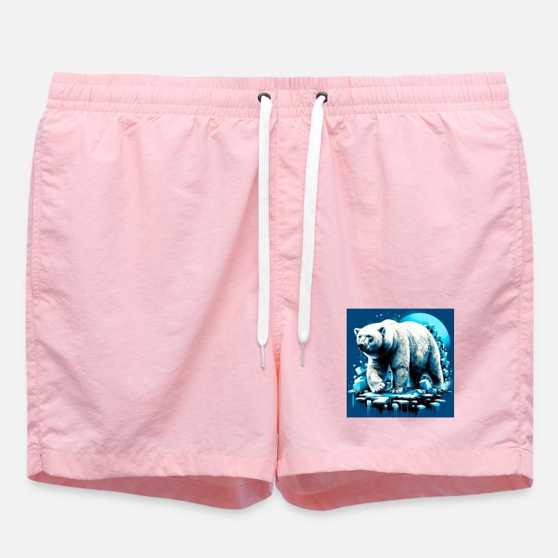 ours blanc - Short de bain - rose