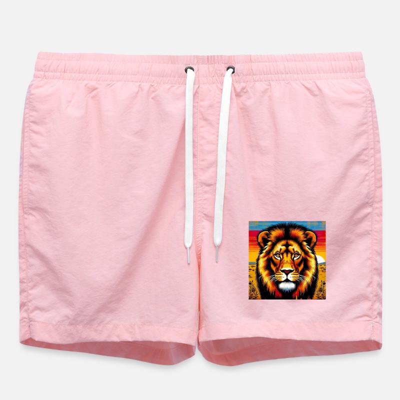 lion - Short de bain - rose