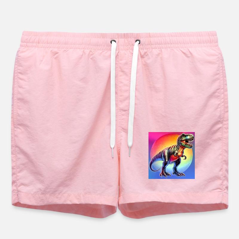 dinosaur - Swim Trunks - pink