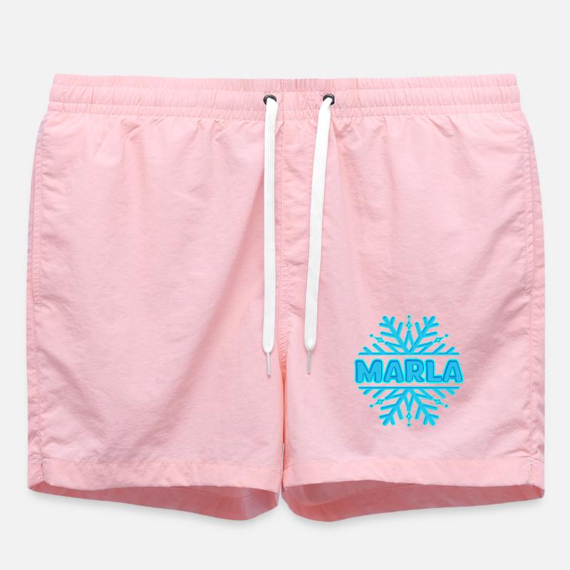 First name Marla - Swim Trunks - pink