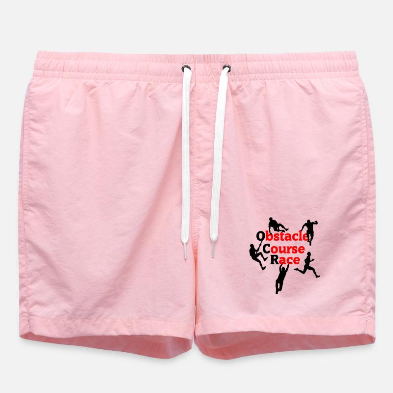 Course d’obstacles – Red Impact Design - Short de bain - rose