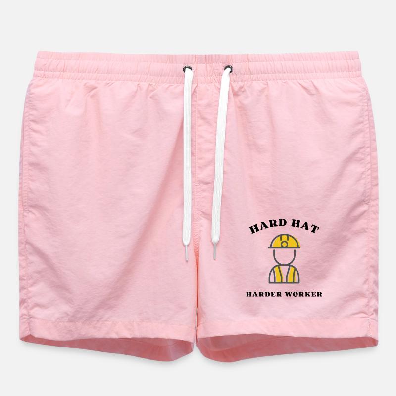 Silhouette du Héros du Chantier - Short de bain - rose