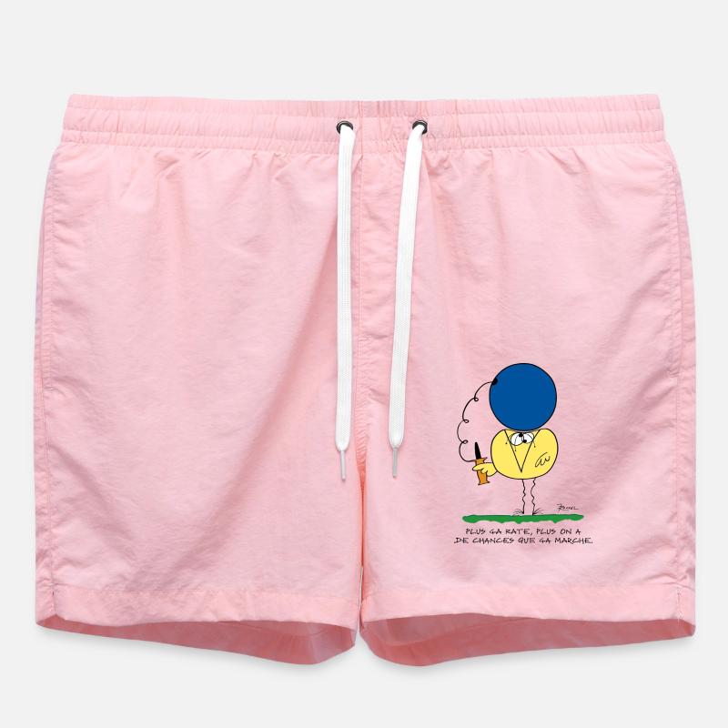 Plus ça rate, plus ça marche - Short de bain - rose