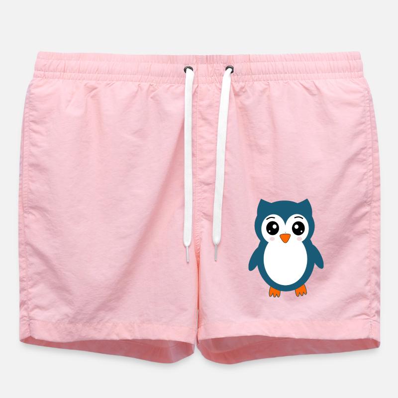 Eule blaue Eule - Badeshorts - Pink