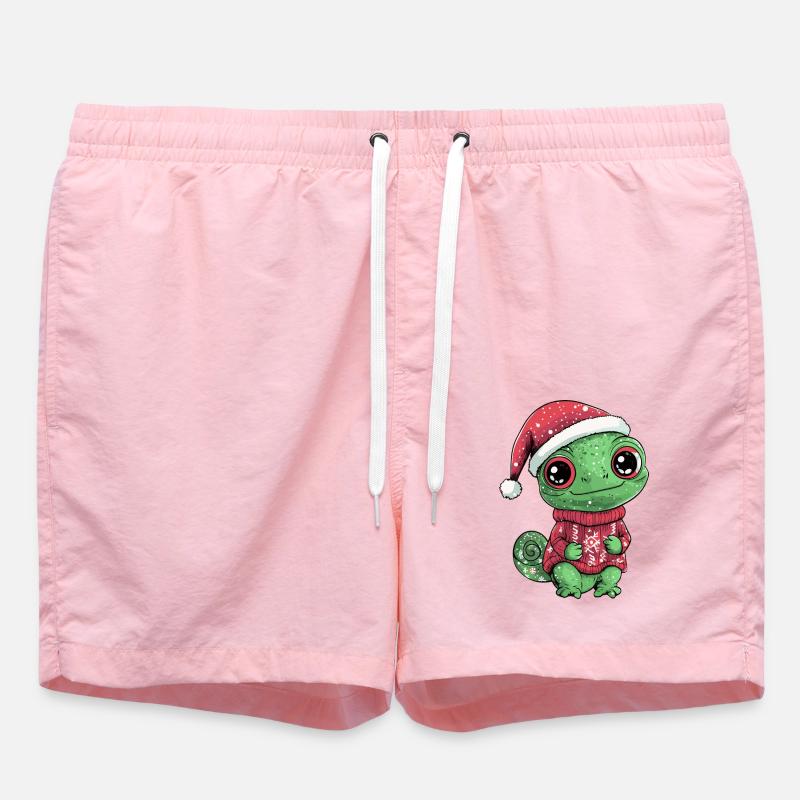 Bande dessinée de Noël caméléon - Short de bain - rose
