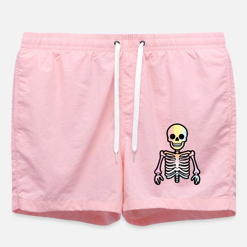 Squelette Halloween Drôle - Short de bain - rose