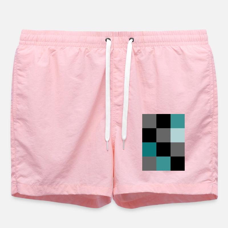 Pixel sarcelle - Short de bain - rose