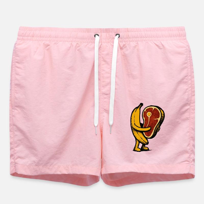 Banane mit Fleisch - Badeshorts - Pink