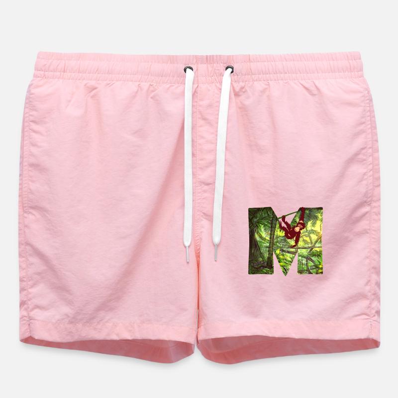 jungle avec affe m - Short de bain - rose