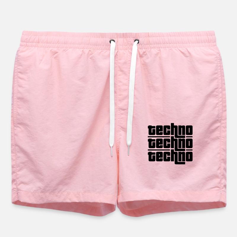 Techno Techno Techno - Swim Trunks - pink