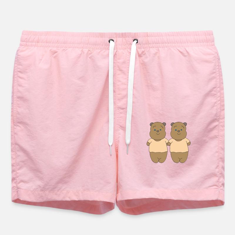 Ours en pack de deux - Short de bain - rose