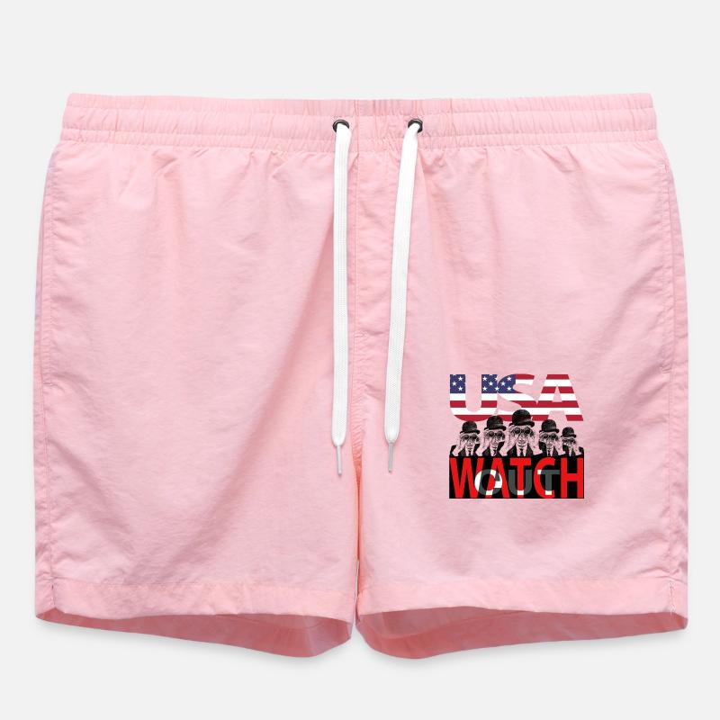 États-Unis - attention - Short de bain - rose