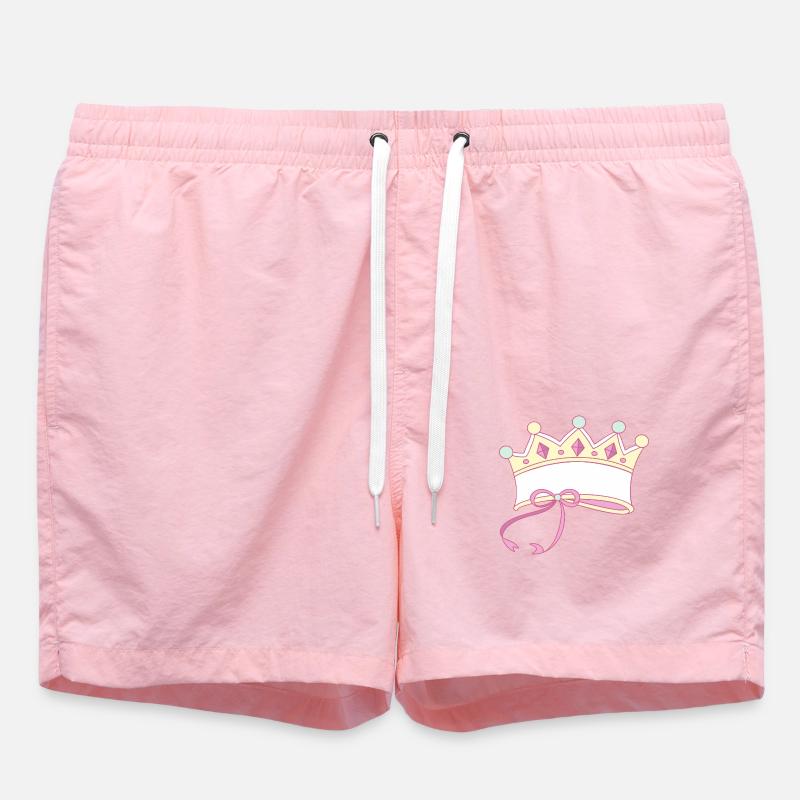Crown writable - Swim Trunks - pink