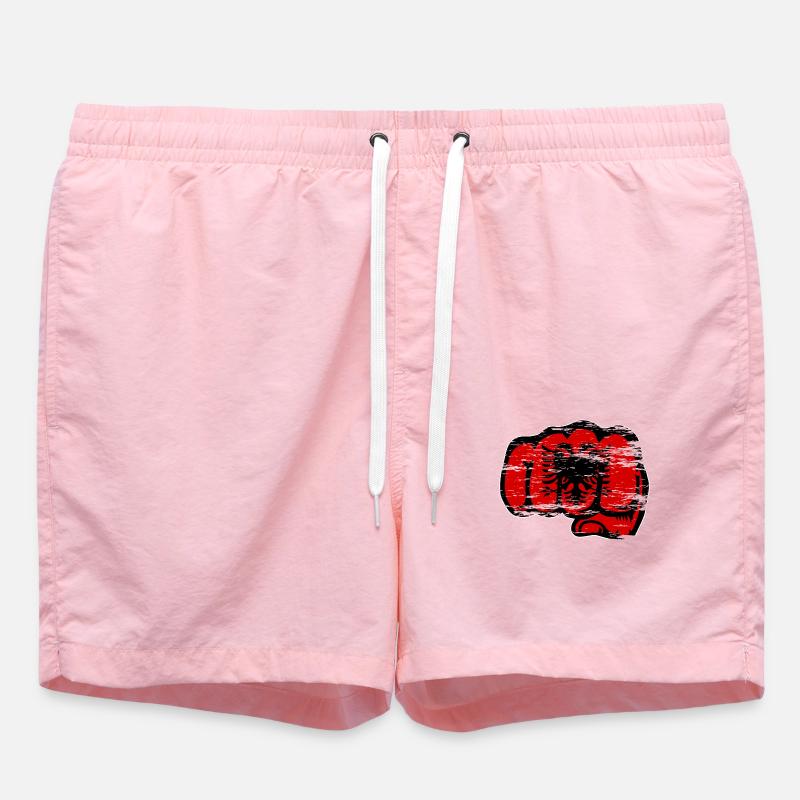 Drapeau de l’Albanie poing utilisé - Short de bain - rose