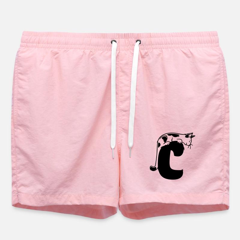 Lettre C du chat - Short de bain - rose