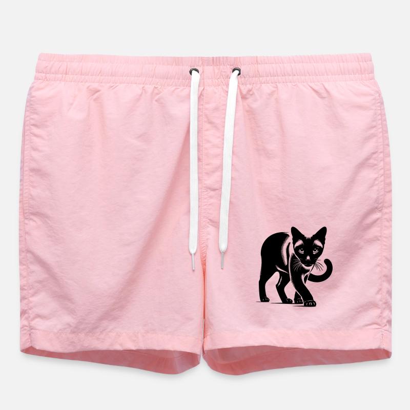 Siamese cat - Swim Trunks - pink