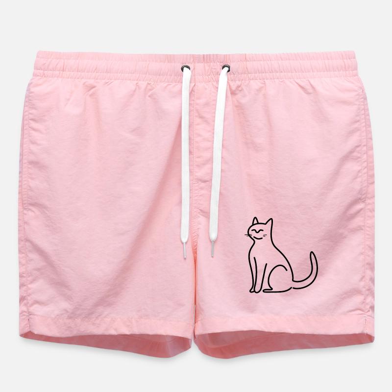 Chat - Short de bain - rose