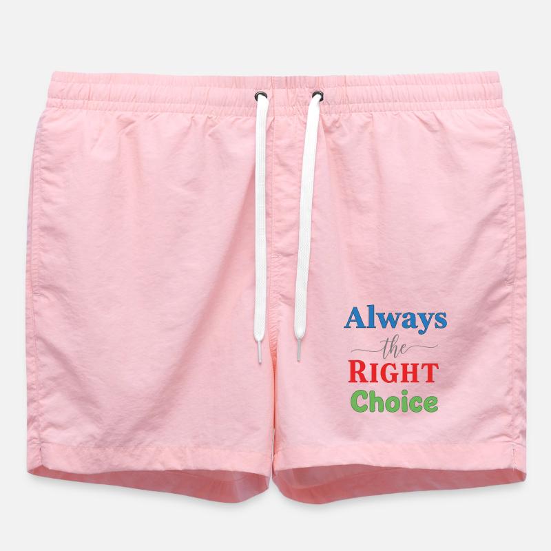 Vivid Multicolour Typography Design - Swim Trunks - pink