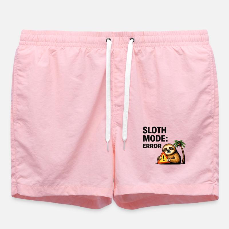 Sloth Mode Error - Swim Trunks - pink