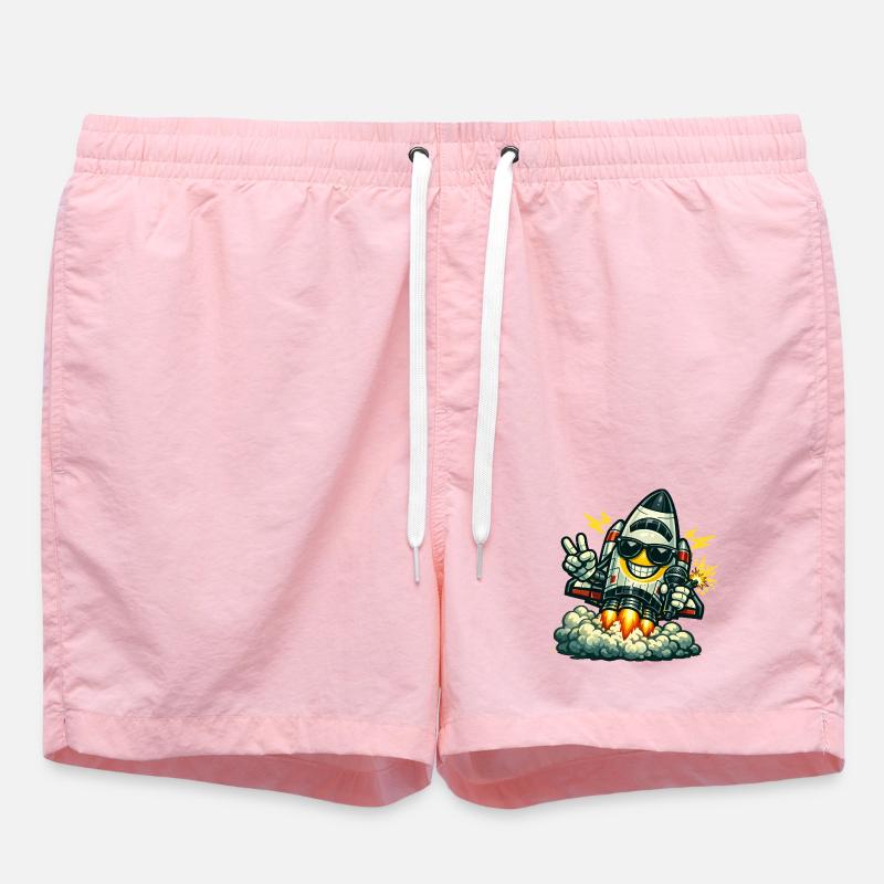 Canard Fusée Spatiale avec Micro - Short de bain - rose