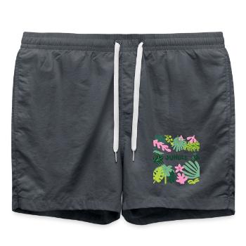 Jungle Tropical Leaves Pattern Nature Design - Badeshorts -  - Vorne
