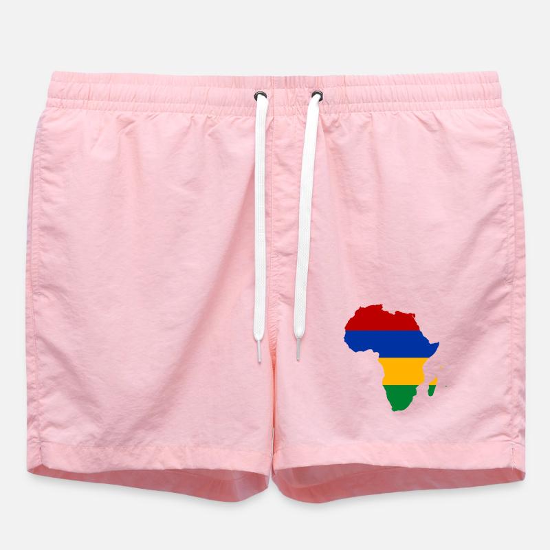 Mauritius_Flagge_Afrika - Short de bain - rose