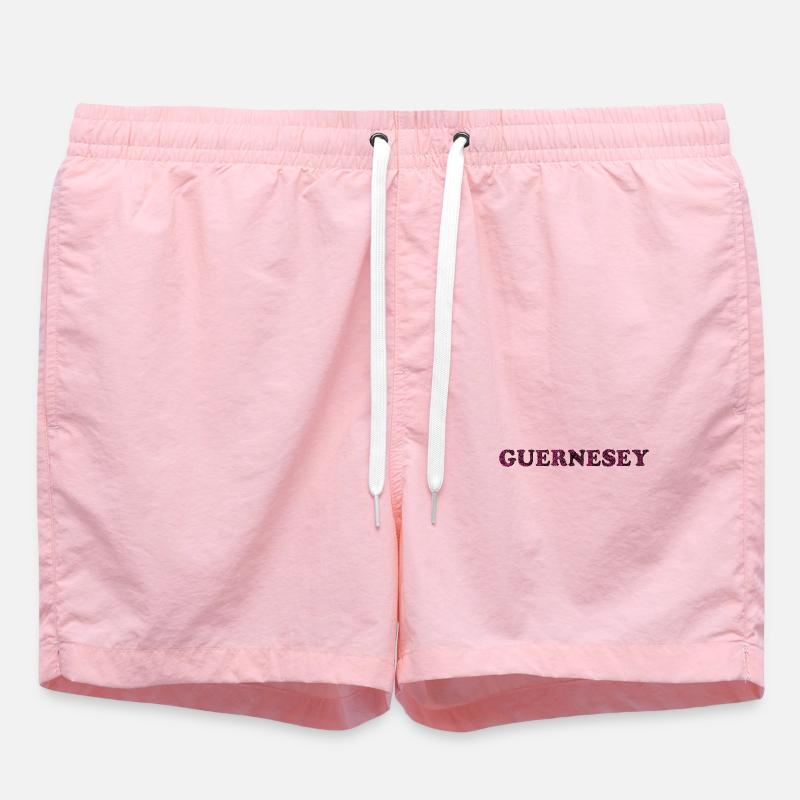 GUERNESEY. ROYAUME-UNI. ANGLETERRE. VOYAGE - Short de bain - rose