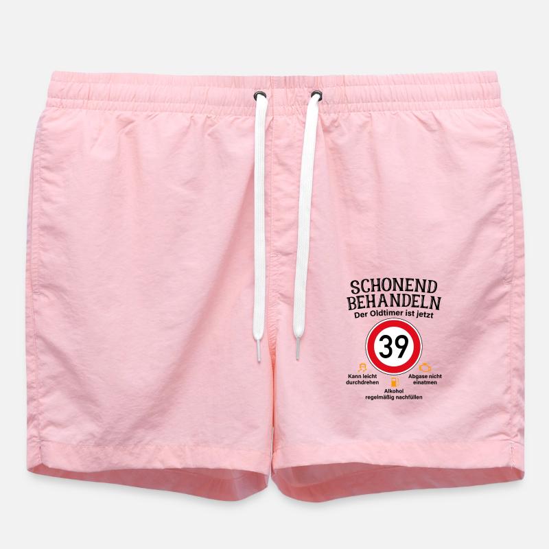 39. Geburtstag Schonend Behandeln Oldtimer Ist 39 - Badeshorts - Pink