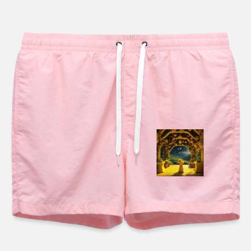 Inside the Beehive - Swim Trunks - pink