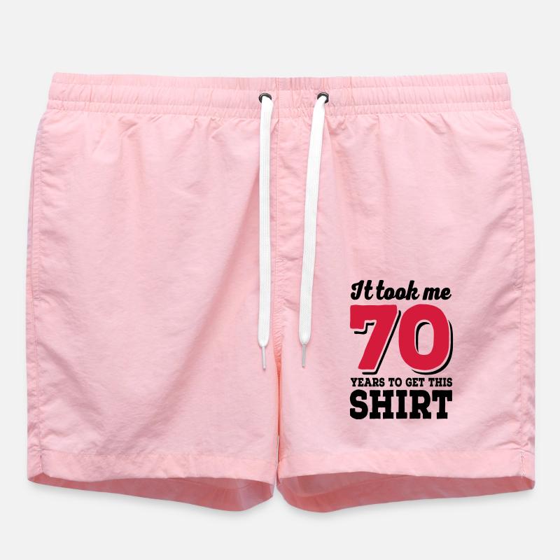 70 ans - Short de bain - rose