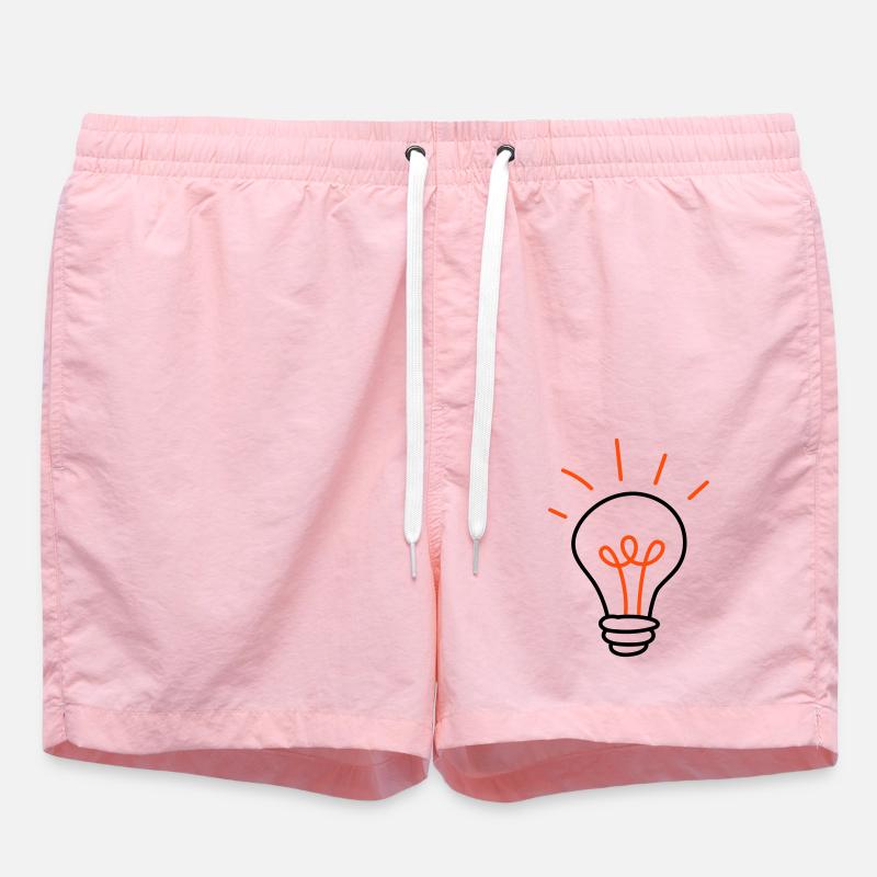 Light bulb - 2 colours - Swim Trunks - pink