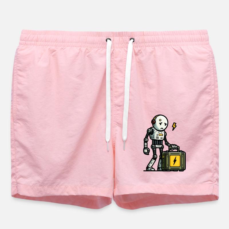 Robot Triste Malette D'Energie - Short de bain - rose