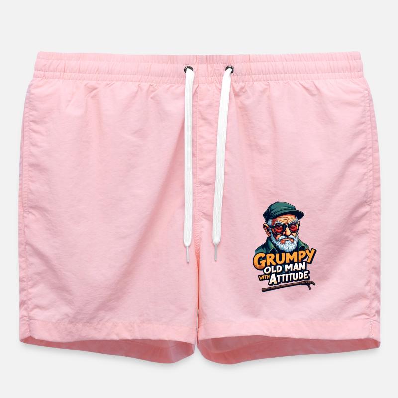 GRUMPY OLDMAN - Swim Trunks - pink