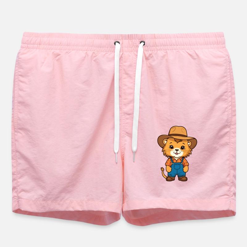Babylöwe als Bauer - Badeshorts - Pink