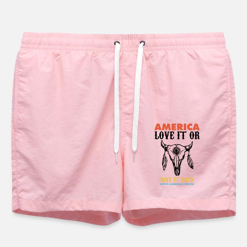 american native, deadly day, apache - Badeshorts - Pink