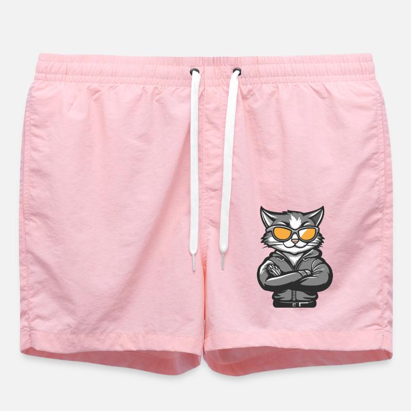 Chat Bande Dessinée Cool - Short de bain - rose
