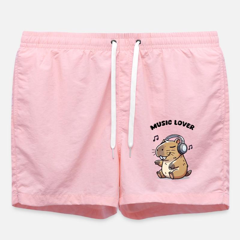 Musique Capybara - Short de bain - rose