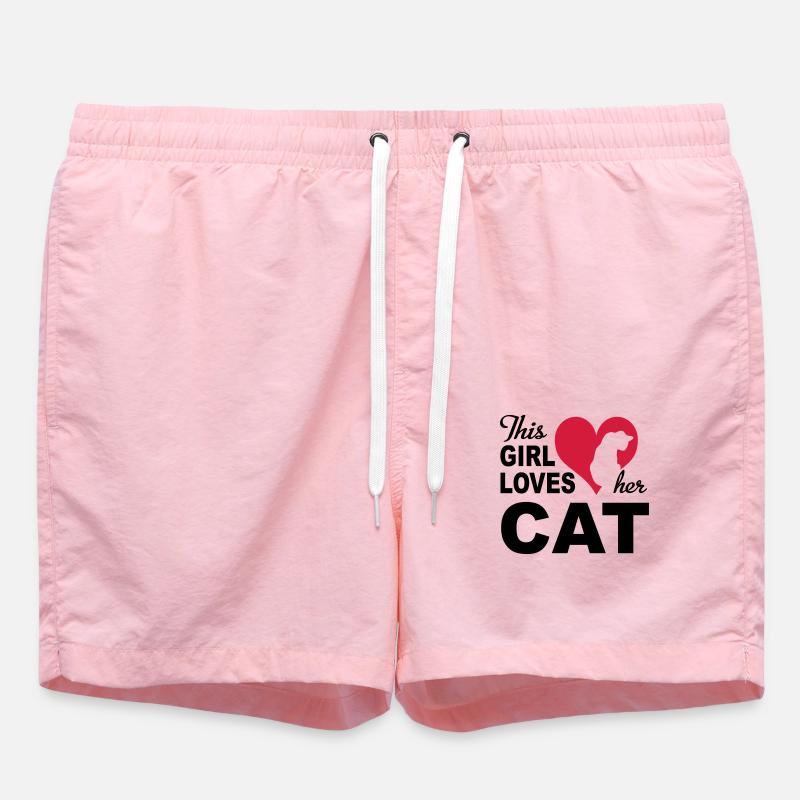 Chat - Short de bain - rose