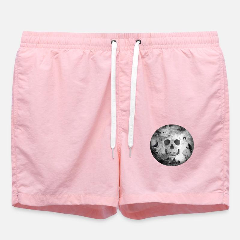 Gothic black dark GOTH - Swim Trunks - pink