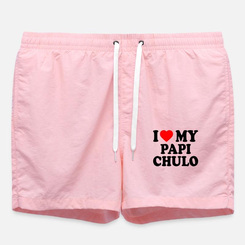I love my papi chulo - Swim Trunks - pink