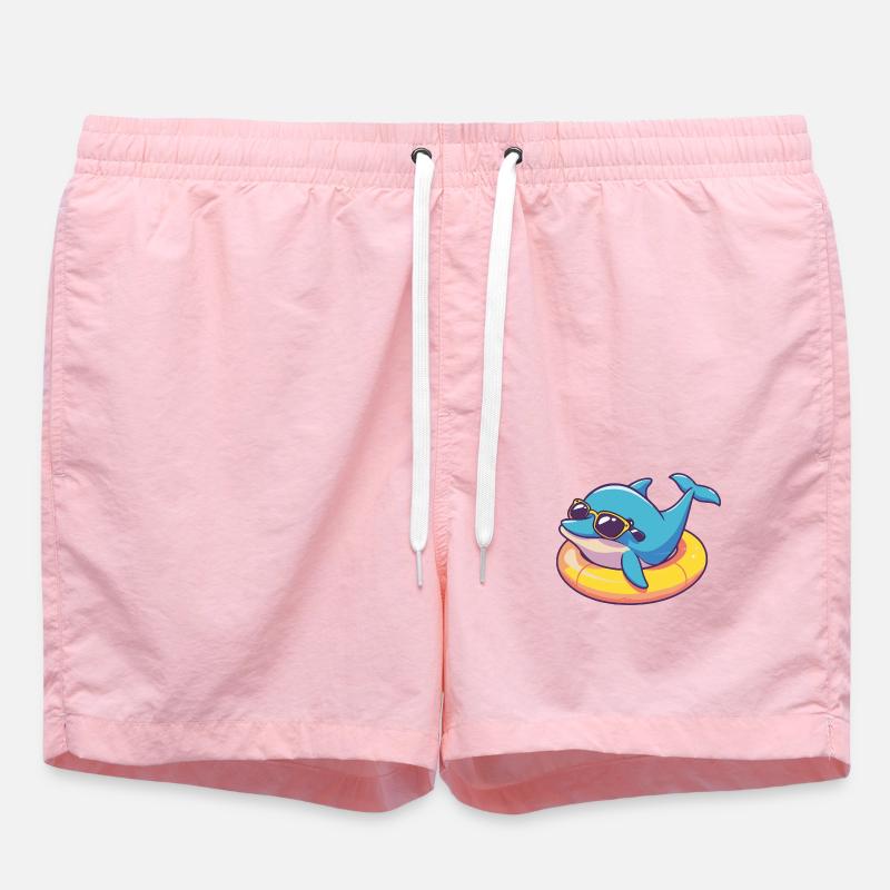 Dauphin Bande Dessinée Cool - Short de bain - rose