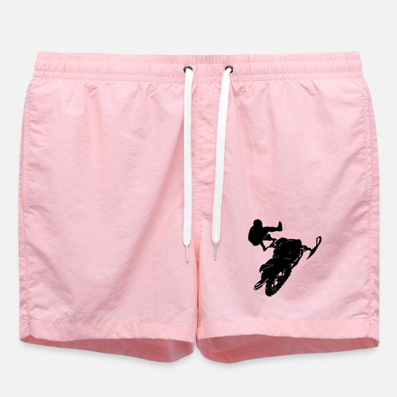Motoneige pilote Stunts - Short de bain - rose