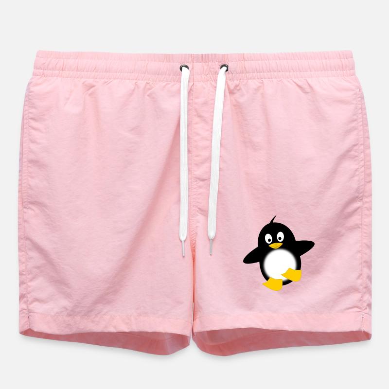 Penguin Glow Belly Dessin animé - Short de bain - rose