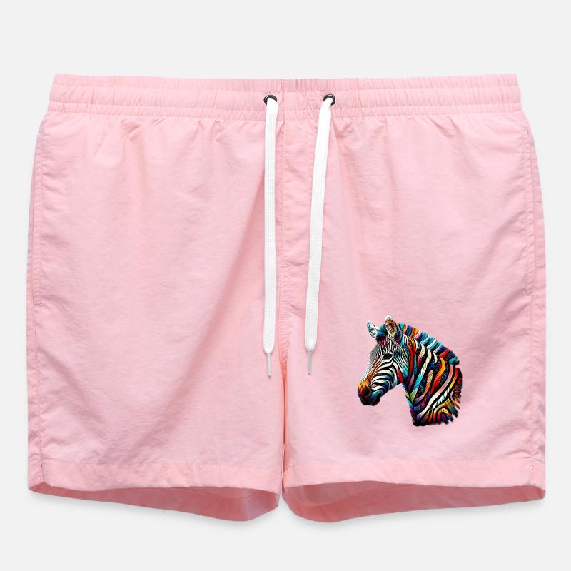 Zebra - Swim Trunks - pink